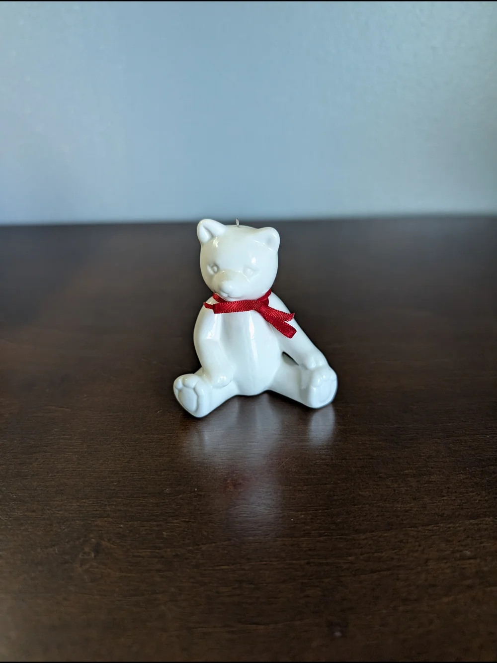 Vintage Department 56 White Ceramic Bear Ornament